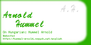 arnold hummel business card